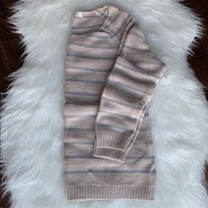 Pink Rose Striped Sweater